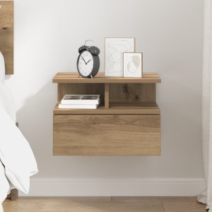 vidaXL Wiszący Stolik Nocny Dąb Artystyczny 40x31x27 cm Drewno Kompozytowe 4