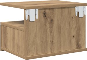 vidaXL Wiszący Stolik Nocny Dąb Artystyczny 40x31x27 cm Drewno Kompozytowe 8