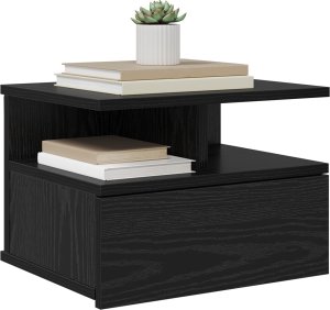 vidaXL Stolik Nocny Czarny Dąb 40x31x27 cm Drewno Inżynieryjne 2