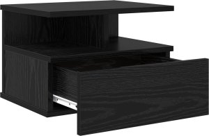 vidaXL Stolik Nocny Czarny Dąb 40x31x27 cm Drewno Inżynieryjne 4