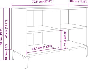 vidaXL Rustykalna jednostka rozrywkowa Stare drewno Płyta wiórowa Średni 5