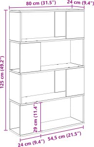 vidaXL Centrum rozrywki Czarny dąb 4