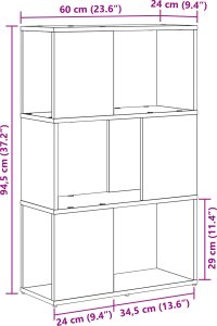 vidaXL Centrum rozrywkowe Stare drewno Płyta drewnopochodna 7