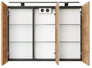 CABINET BATHROOM SV90DL-4 BLACK/GOLD OAK 1