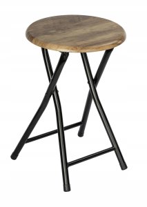 Taboret składany do łazienki FORIO, loftowy, z siedziskiem 30 x 46 cm, WENKO 1