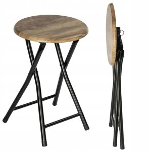 Taboret składany do łazienki FORIO, loftowy, z siedziskiem 30 x 46 cm, WENKO 9