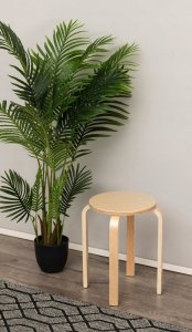 4Living Taboret z drewna brzozy, Ø 39 cm 2