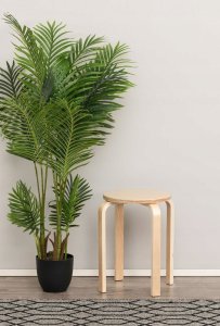 4Living Taboret z drewna brzozy, Ø 39 cm 3