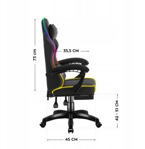 Fotel Huzaro Force 3.7 RGB czarny 5