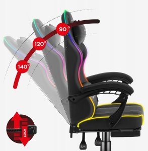 Fotel Huzaro Force 3.7 RGB czarny 6