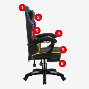 Fotel Huzaro Force 3.7 RGB czarny 9