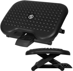 Podnóżek biurowy regulowany podstawa pod biurko pod stopy czarny 15