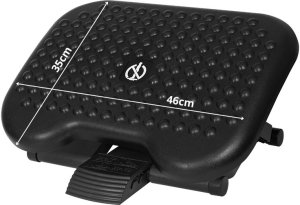 Podnóżek biurowy regulowany podstawa pod biurko pod stopy czarny 2