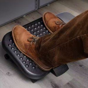 Podnóżek biurowy regulowany podstawa pod biurko pod stopy czarny 3