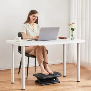 Podnóżek biurowy regulowany podstawa pod biurko pod stopy czarny 4