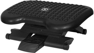 Podnóżek biurowy regulowany podstawa pod biurko pod stopy czarny 7