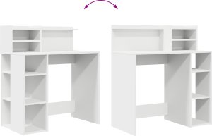 Biurko vidaXL Białe 90 cm x 48 cm 5