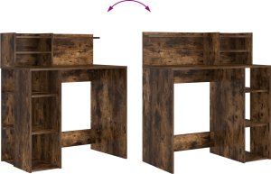 Biurko vidaXL Brązowe 90 cm x 48 cm 6