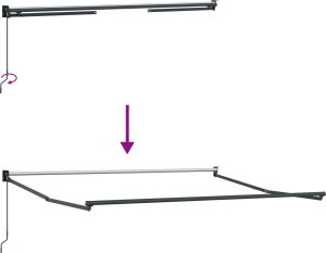 Chowana markiza vidaXL Jasnoszara 350x250 cm, Tkanina do wymiany markizy vidaXL dla ramy 3.5x2.5 m Jasnoszara 9