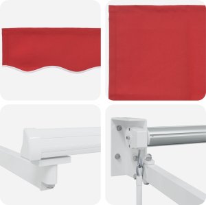 Markiza ręczna vidaXL Czerwona 350x250 cm, Materiał wymienny do markiz vidaXL dla ramy 3.5x2.5 m Czerwony 8