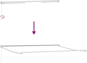 VidaXL Ręczna Markiza Chowana Jasnoszara 400x300 cm, VidaXL Materiał do wymiany markizy dla ramy 4x3 m Jasnoszary 8