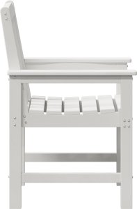vidaXL Krzesełka do jadalni w ogrodzie 4 szt. Białe 65,5x55,5x88 cm HDPE, Krzesełka do jadalni w ogrodzie 2 szt. Białe HDPE 5