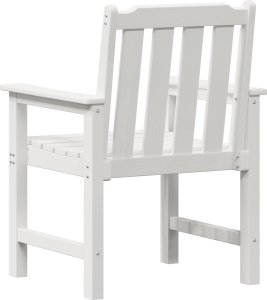 vidaXL Krzesełka do jadalni w ogrodzie 4 szt. Białe 65,5x55,5x88 cm HDPE, Krzesełka do jadalni w ogrodzie 2 szt. Białe HDPE 6