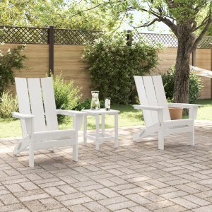 vidaXL Składane krzesła Adirondack 2 szt Białe 74.5x80.5x90 cm HDPE, Składane krzesło Adirondack Białe 74.5x80.5x90 cm HDPE (3335818) 3