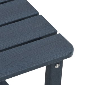 vidaXL Zestaw leżaków ogrodowych 3 części granatowy HDPE, leżak granatowy 53x162x98.5 cm HDPE, stolik boczny granatowy 38x38x46 cm HDPE (3335855) 5