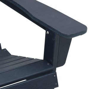 vidaXL Zestaw ogrodowy 3 elementowy Granatowy HDPE, Krzesło Adirondack Granatowe 74x82x91 cm HDPE, Stolik boczny Granatowy 38x38x46 cm HDPE 5