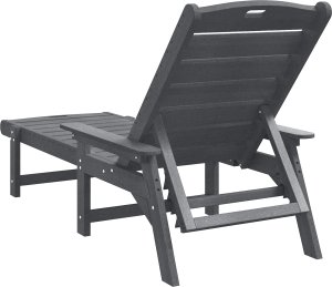 vidaXL Leżaki vidaXL 2 szt Jasnoszary 162x53x98.5 cm HDPE, Leżak vidaXL Jasnoszary 53x162x98.5 cm HDPE 4