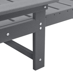 vidaXL Leżaki vidaXL 2 szt Jasnoszary 162x53x98.5 cm HDPE, Leżak vidaXL Jasnoszary 53x162x98.5 cm HDPE 5