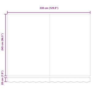vidaXL Materiał do wymiany do markizy dla ramy 3.5x2.5 m Beżowy 6