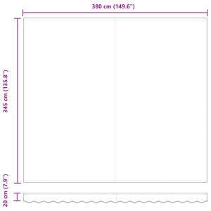 vidaXL Tkanina zamienna do markizy dla ramy 4x3.5 m Biała 8