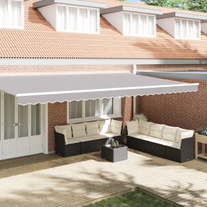 vidaXL Fasada markizy na ramę 6 m Jasnoszara 5.8x0.2 m 1