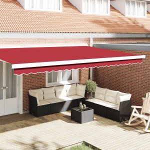 vidaXL Czerwony daszek dla ramy 5 m 4.8x0.2 m 1