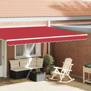 vidaXL Firanek do markizy na ramę 4.5 m Czerwony 4.3x0.2 m 1