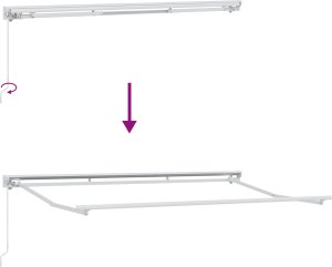 vidaXL Rama półkasetowej markizy , ręcznie obsługiwanej z metalu 7