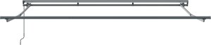 vidaXL vidaXL Semi-Cassette Awning Frame Retractable Manual Metal 4