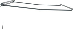 vidaXL vidaXL Semi-Cassette Awning Frame Retractable Manual Metal 5