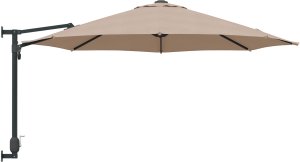 vidaXL Parasol Ogrodowy Taupe Poliester Duży Składany Okrągły 4