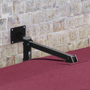 vidaXL Parasol patio Czerwony Bordeaux Tkanina poliestrowa Duży Składany 2