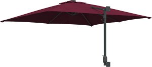 vidaXL Parasol patio Czerwony Bordeaux Tkanina poliestrowa Duży Składany 4