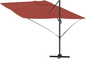 vidaXL vidaXL Duży Parasol Wysięgnikowy Terakota Poliester, Stal Duży 3