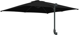 vidaXL Parasol na patio Czarny Poliester, Stal Duży Regulowany 5