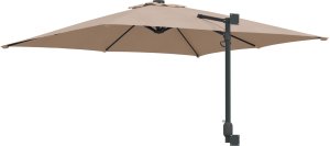 vidaXL Parasol Taupe Poliester Duży Składany Parasol ogrodowy 4