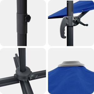 vidaXL Niebieski parasol z daszkiem Niebieski (42003348) 5