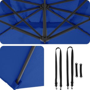 vidaXL Niebieski parasol z daszkiem Niebieski (42003348) 6