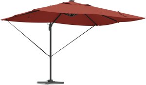 vidaXL Parasol wysięgnikowy Roma z LED-ami Terrakota 352x251x265 cm Aluminium (42003334) 3