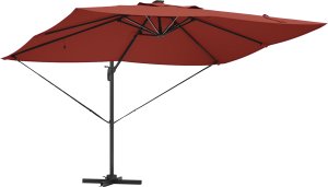 vidaXL Parasol wysięgnikowy Roma z LED-ami Terrakota 352x251x265 cm Aluminium (42003334) 4